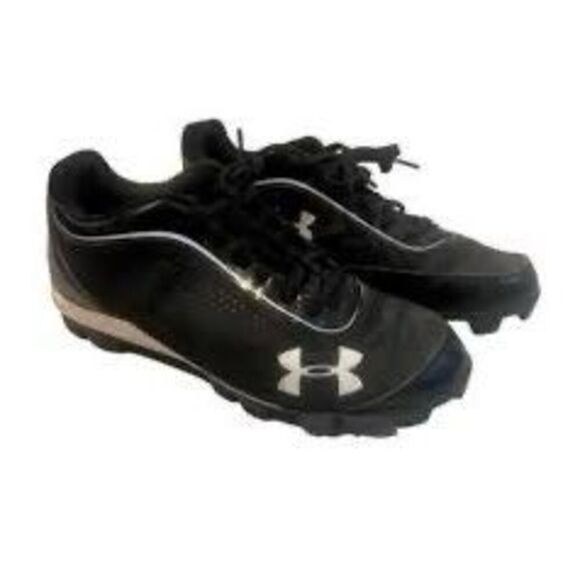 Under Armour Men's Size 10.5 MLB Collection Baseball Cleats Classic Black White - Picture 1 of 12